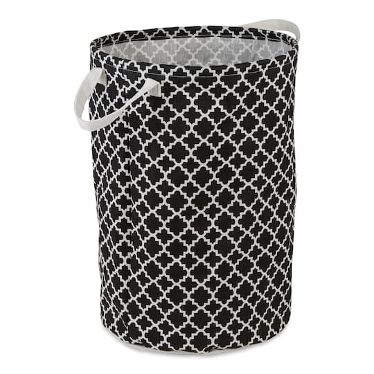 DII® Round Lattice PE-Coated Cotton Polyester Laundry Hamper